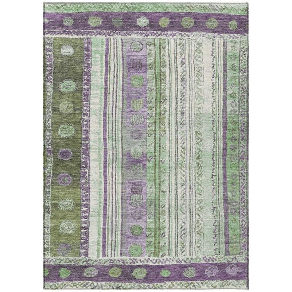 Chantille Machine Washable Indoor/Outdoor Abstract ACN1963 Purple 3 ft. x 5 ft. Area Rug