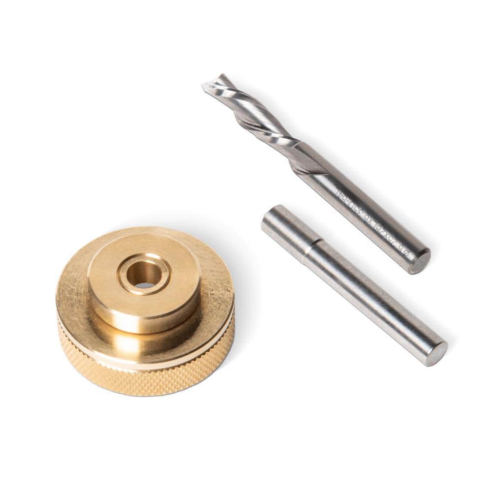 Solid Brass Inlay Set, 1/4 in. D, 3/4 in. Cutting Length, 1/4 Shank, 2-1/2 in. Overall Length 1-Set price history on PriceWatchPro