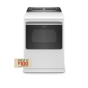 7.4 cu. ft. White Electric Dryer with Steam and Advanced Moisture Sensing Technology, ENERGY STAR