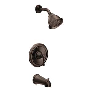 Kingsley 1-Handle Posi-Temp Tub and Shower Faucet with 1-Spray Shower Head in Oil Rubbed Bronze (Valve Included)