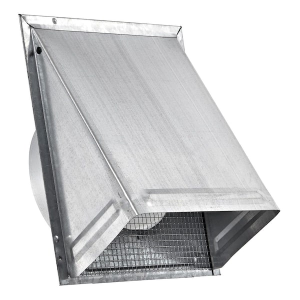 6 in. 26-Gauge Galvanized Steel Fresh Air Intake Wall Vent with Wire-Mesh Screen and 3 in. Pipe, No Damper