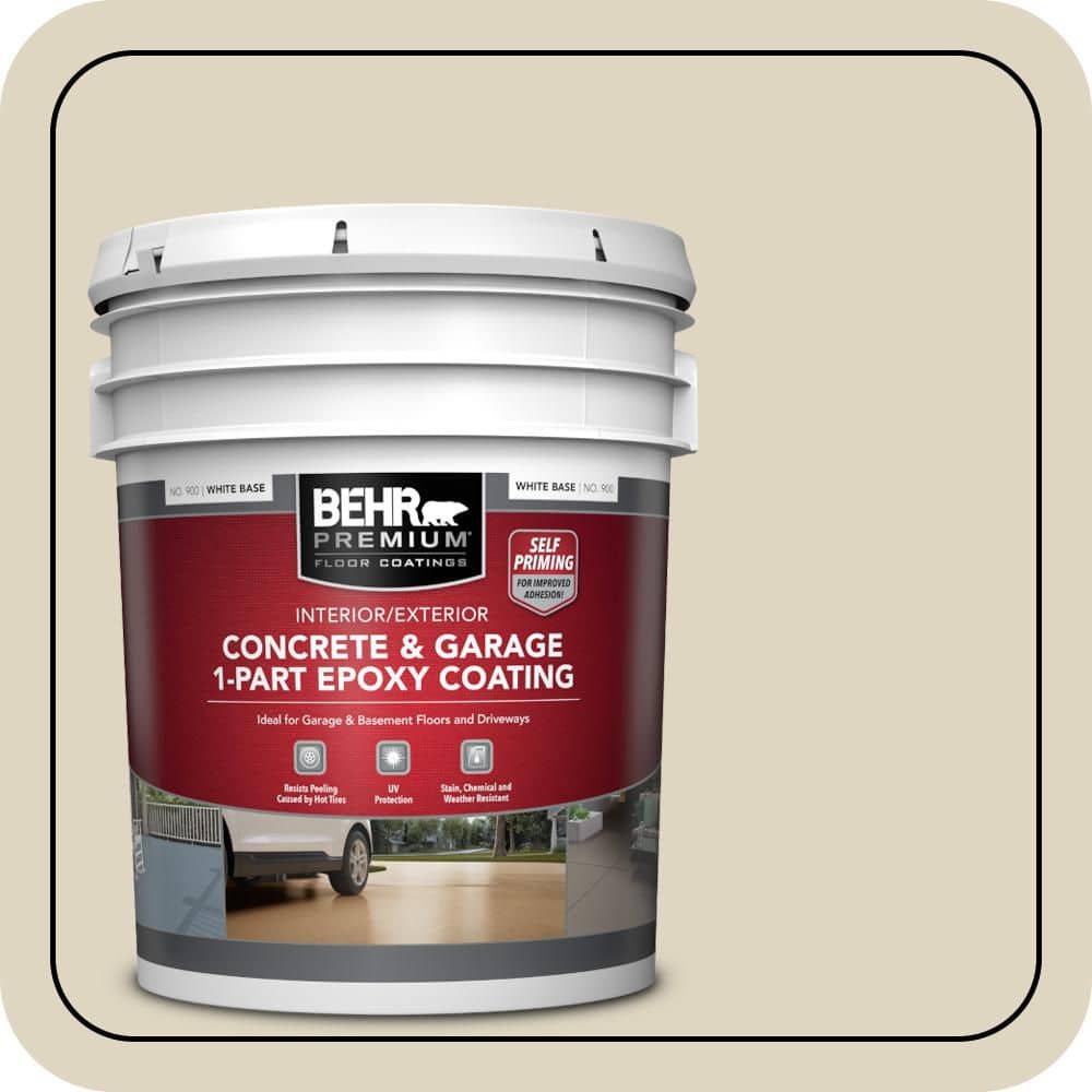 5 gal. #HDC-NT-15 Rococo Beige Self-Priming 1-Part Epoxy Satin Interior/Exterior Concrete and Garage Floor Paint price history on PriceWatchPro