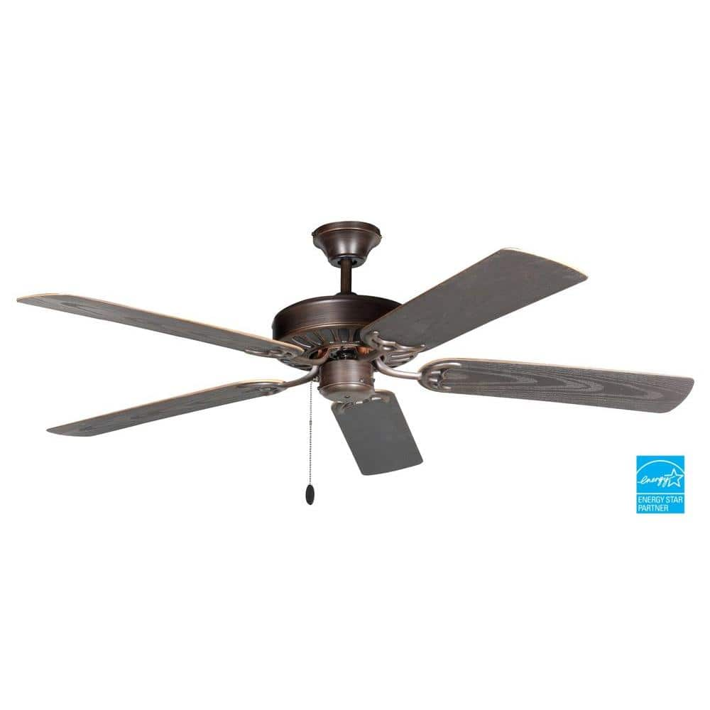 Troposair Proseries Builder 52 In Oil Rubbed Bronze Outdoor Ceiling Fan 88802 The Home Depot