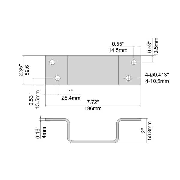 2 in. x 4 in. Zinc Plated Stake Holder