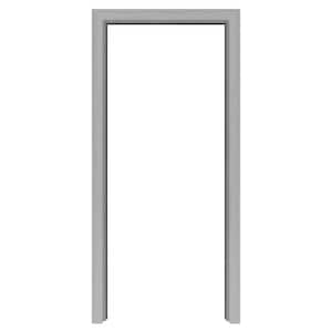 Gray Interior Door Jamb Frame Kit Suitable 80 in. x 24 in. up to 84 in. x 36 in. Size Door Slab MDF Sliding Barn Door HK