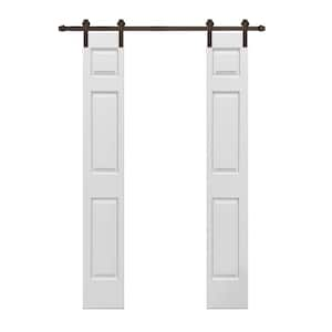 30 in. x 80 in. 2 Panel Hollow Core White Primed Composite MDF Arch Top Interior Door Slab for Pocket Door