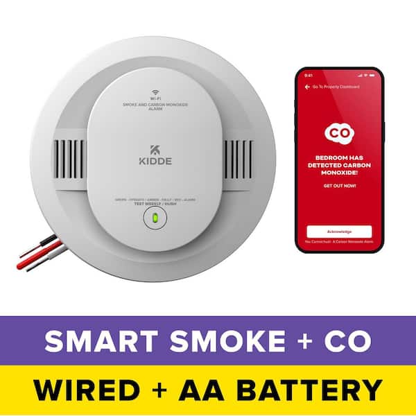 Hardwired Smart Smoke and Carbon Monoxide Detector, Voice Alerts, Interconnected Alarm