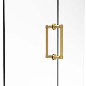 Contemporary 8 in. Back-to-Back Shower Door Pull in Unlacquered Brass
