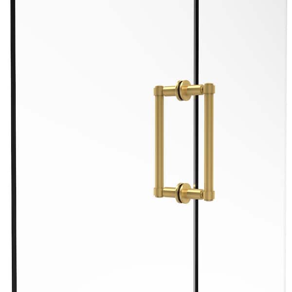 Allied Brass Contemporary 8 in. Back-to-Back Shower Door Pull in Unlacquered Brass