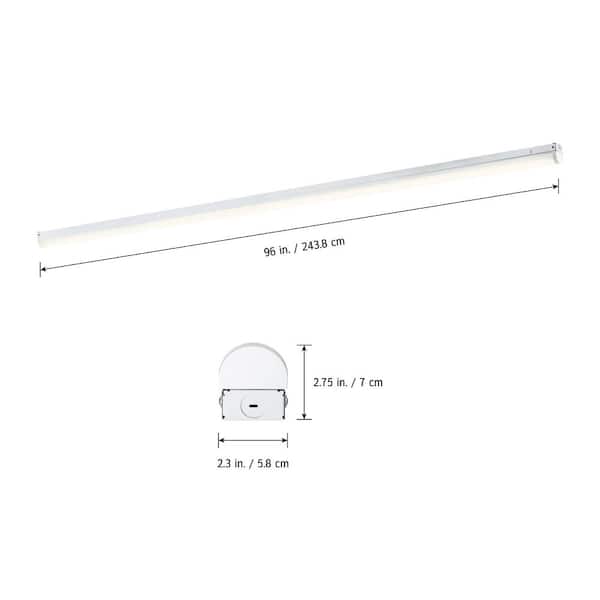 70-Watt 8 ft. White Integrated LED MV 7400 Lumen Surface Mount Strip Light 70-Watt 8 ft. White Integrated LED MV 7400 Lumen Surface Mount Strip Light