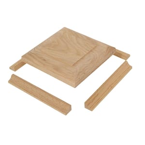 Stair Parts NC 95 Unfinished Red Oak Newel Cap Kit for 7-1/2 in. Square Newel Posts for Stair Remodel