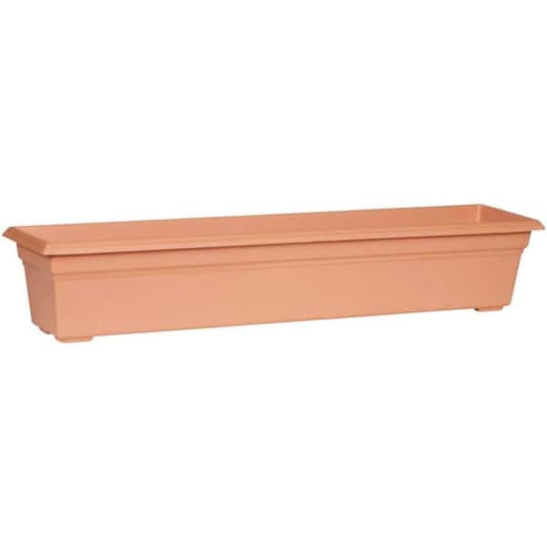 Large Terracotta Color Plastic Indoor/Outdoor Planter (36 in. W x 6.5 in. H)