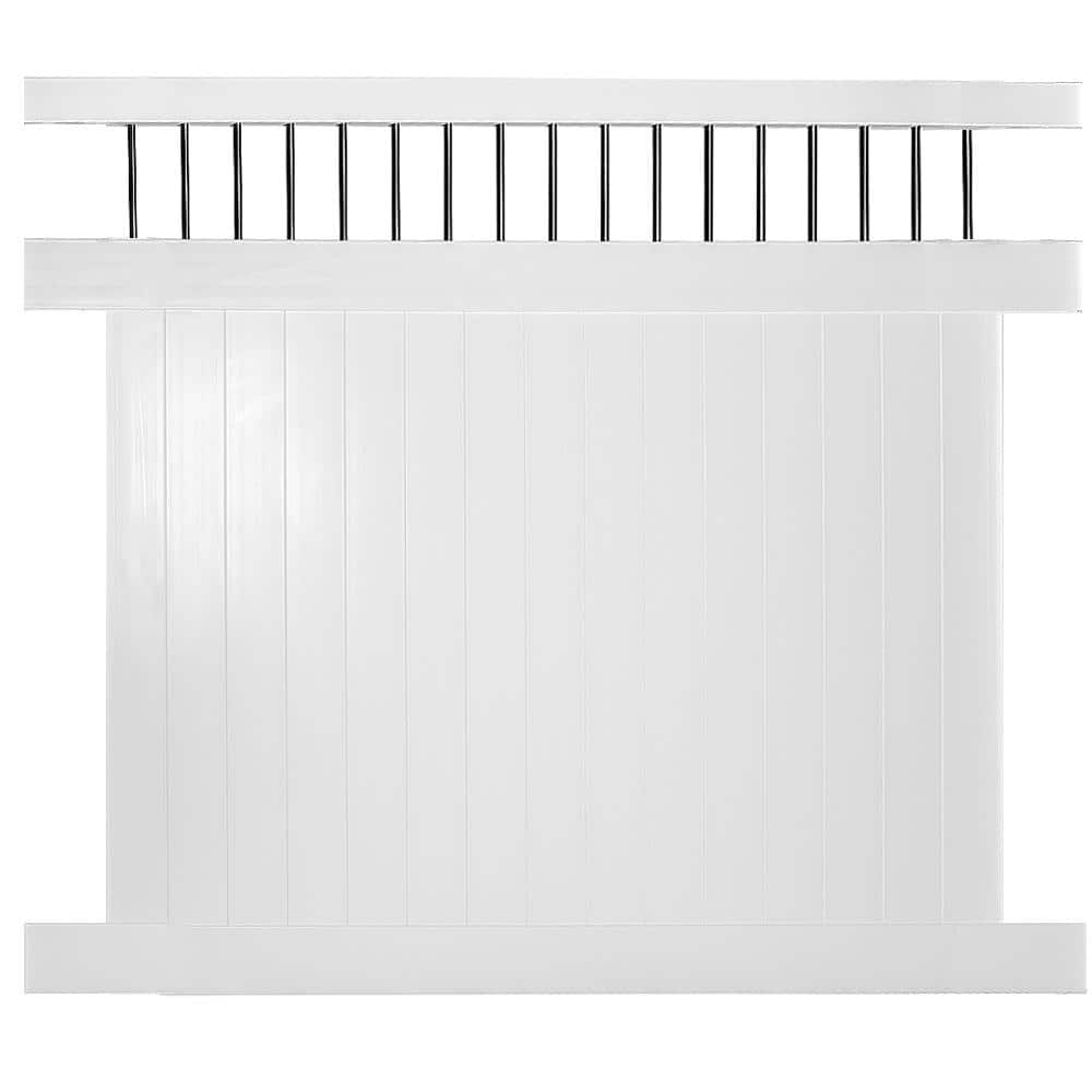 Weatherables Bradford 5 ft. H x 6 ft. W White Vinyl Privacy Fence Panel
