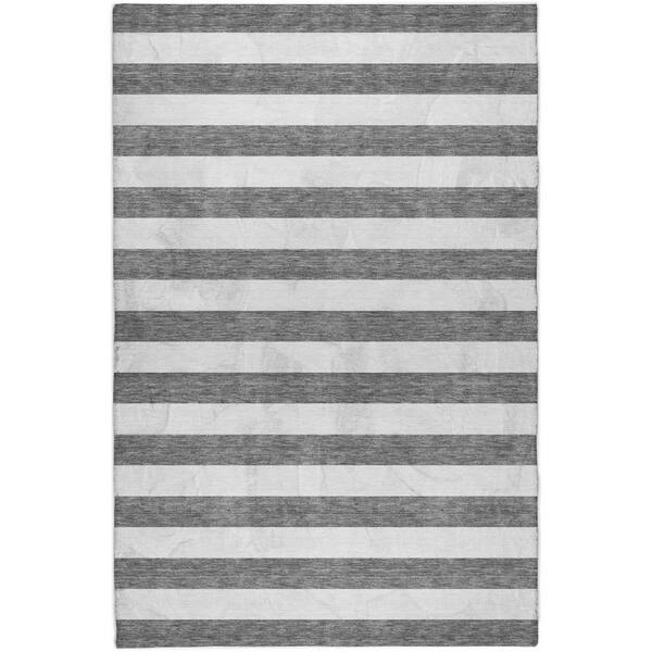 Dream Shag Premium Machine Washable Abstract ADS528 Charcoal 9 ft. x 12 ft. Area Rug