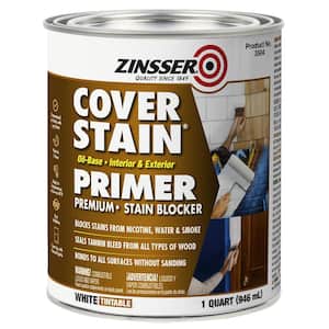 Cover Stain 1 qt. White Oil-Based Interior/Exterior Primer and Sealer