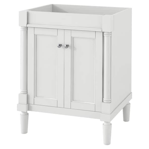 Tileon Modern Wood Bath Vanity Cabinet without Top 24 in. with 2-Doors and Adjustable Shelf in White