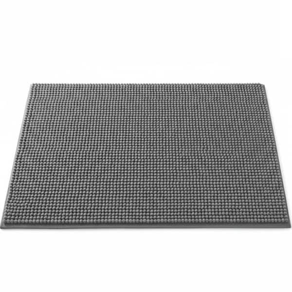 Grey 19 in. x 30 in. Indoor/Outdoor Dirt Trapper Door Mat-Washable, Non-Slip Entryway Rug