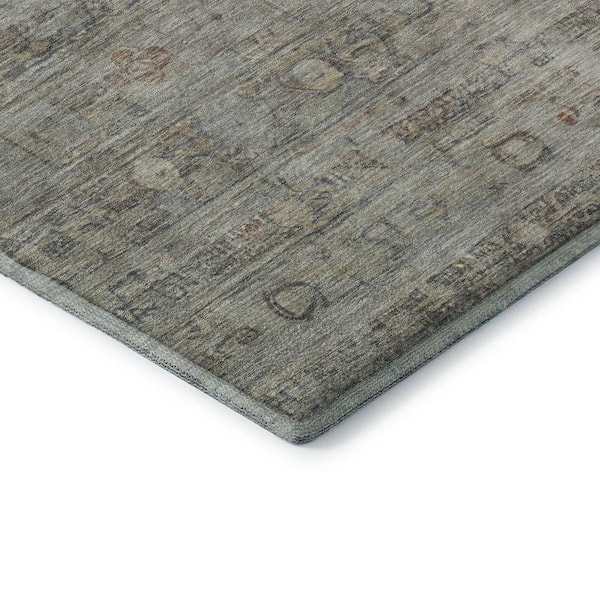 Mayfield Premium Machine Washable Abstract AMF1768 Taupe 5 ft. x 7 ft. 6 in. Area Rug
