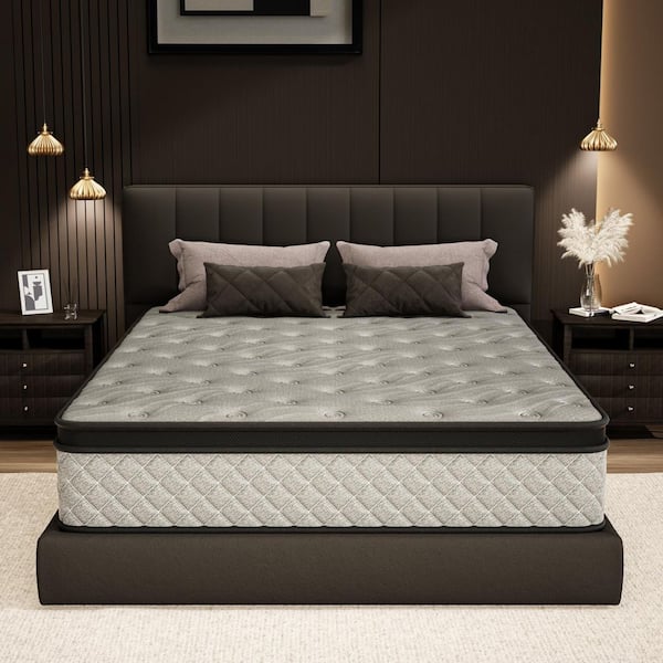 Twin XL Medium Hybrid Memory Foam 10 in. Pillow Top Motion Isolation Individual Pocket Spring Mattress