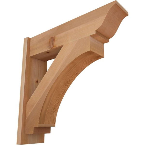 Ekena Millwork 8 in. x 28 in. x 28 in. Western Red Cedar Imperial Traditional Smooth Outlooker