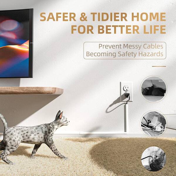 Lukyamzn 94 in. L x 0.59 in. W One Cord Hider Covers on Wall