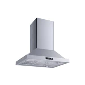 30 in. Convertible Island Mount Range Hood in Stainless Steel with Baffle Filters