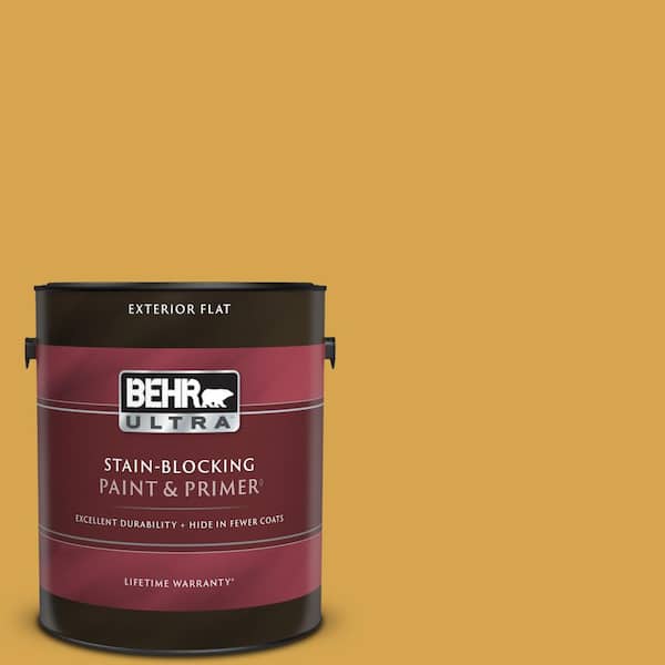 BEHR ULTRA 1 gal. #M290-6 Plantain Chips Flat Exterior Paint & Primer
