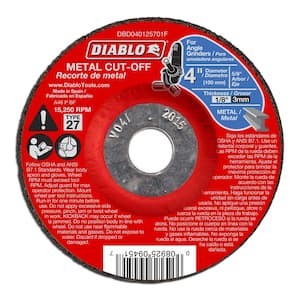 4 in. x 1/8 in. x 5/8 in. Metal Cut-Off Disc with Type 27 Depressed Center (10-Pack)