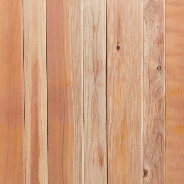 6-ft x 3-ft Natural Redwood Lattice-top Privacy Wood Fence Gate