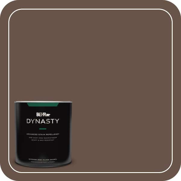 BEHR DYNASTY 1 qt. #BXC-79 Center Earth Semi-Gloss Enamel Interior Stain-Blocking Paint and Primer