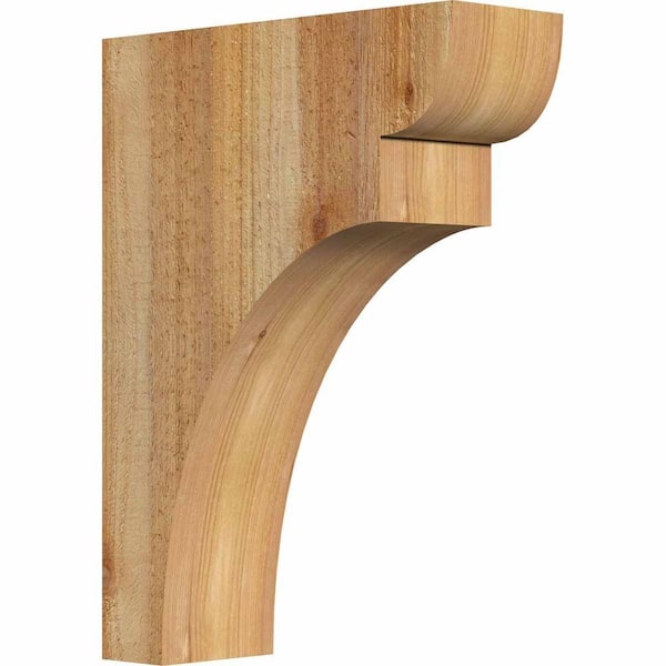 Ekena Millwork 4 in. x 12 in. x 16 in. Western Red Cedar Yorktown Rough Sawn Corbel