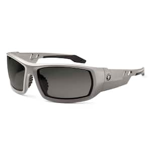 Skullerz Odin Matte Gray Polarized Safety Glasses, Tinted Lens - ANSI Certified