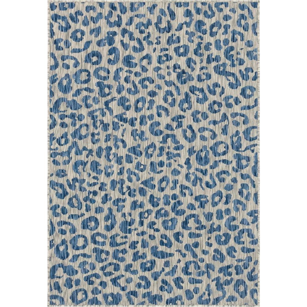 Azure Leopard Outdoor 6 ft. x 9 ft. Area Rug price history on PriceWatchPro