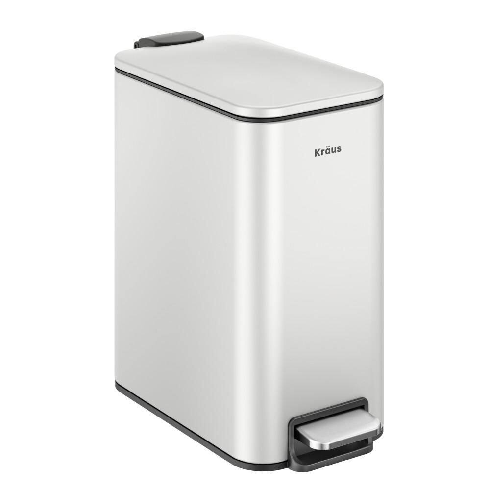 Wasteguard 1.3 Gal. Matte White Stainless Steel Household Trash Can price history on PriceWatchPro
