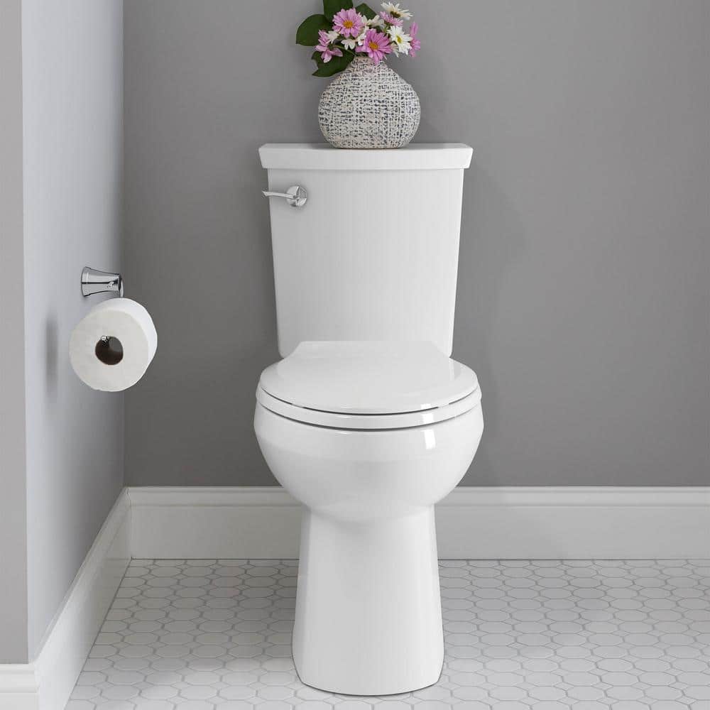 White Vitreous China Dual Flush Toilet Tank