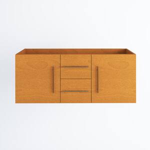 Napa 60 in. W x 22 in. D in. Double Sink Bathroom Vanity Wall Mounted In Pacific Maple - Cabinet Only