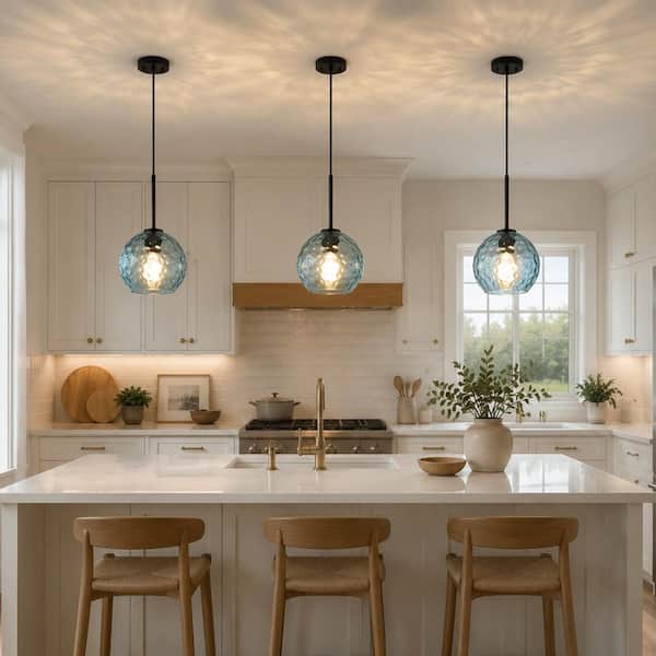 Briignite 8 in.1 Light Industrial Vintage Single Pendant, Wood and