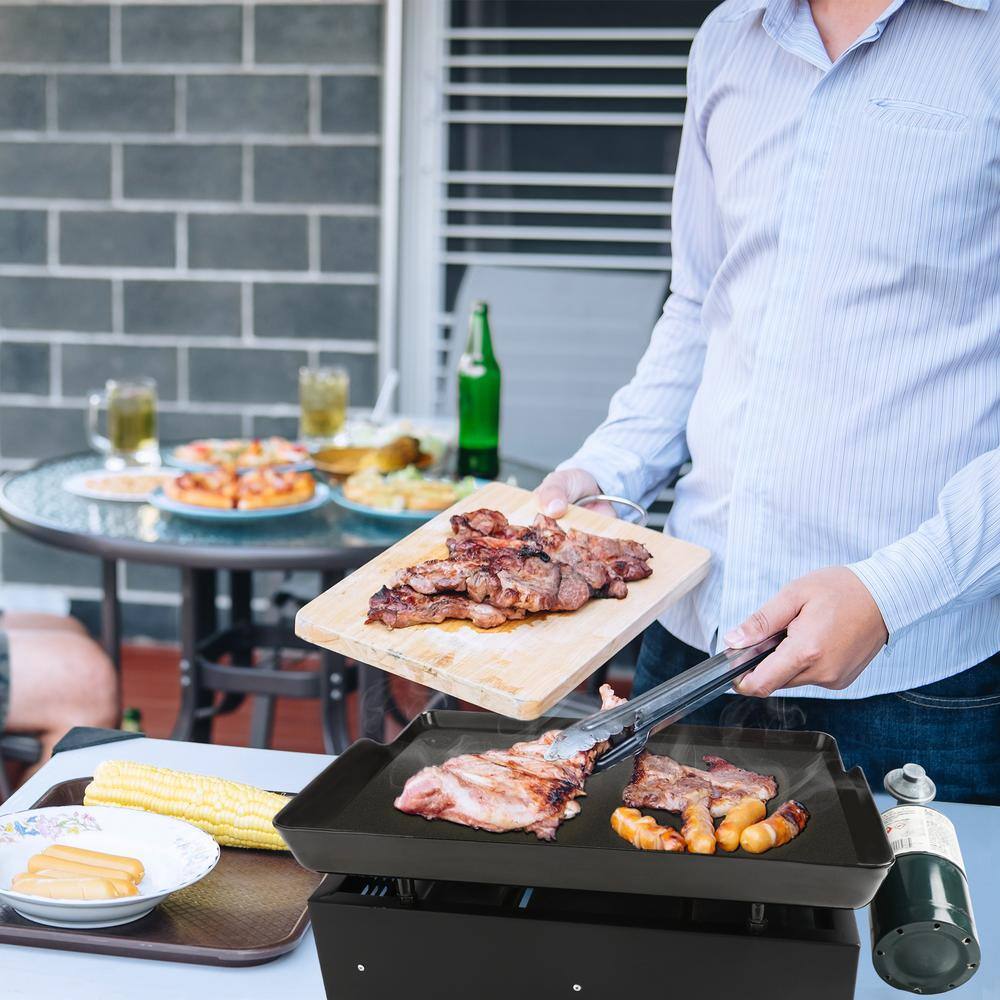 18-Inch Black 2-Burner Portable Gas Griddle