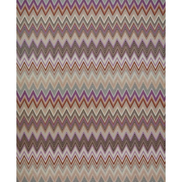 York Wallcoverings Purple Zig Zag Multicolore Paper Wallpaper Matte, 20.5 in. by 33 ft.