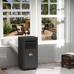 8,000 BTU Portable Air Conditioner Cools 200 Sq. Ft. with 24 Hour Timer in Black