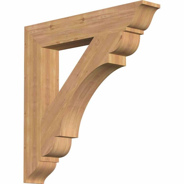 Ekena Millwork 5.5 in. x 40 in. x 36 in. Western Red Cedar Olympic Traditional Smooth Bracket