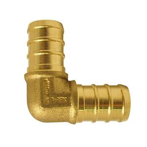 1/2 in. Brass PEX Barb 90 Elbow (10-Pack)