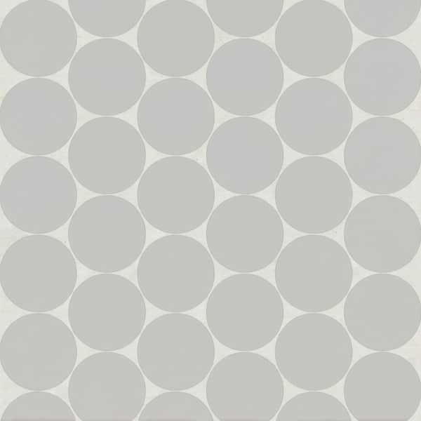 Marin 2 in. Penny Round Matte Porcelain Mosaic in Pebble Gray (8.61 sq. ft. /case)