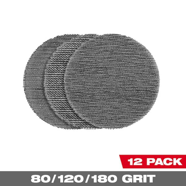 3 in. Assorted 80-Grit, 120-Grit, 180-Grit Mesh Sanding Discs For M12 FUEL 3 in. Random Orbital Sander (13-Piece)