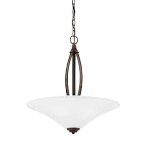 Metcalf 3-Light Autumn Bronze Pendant with LED Bulbs