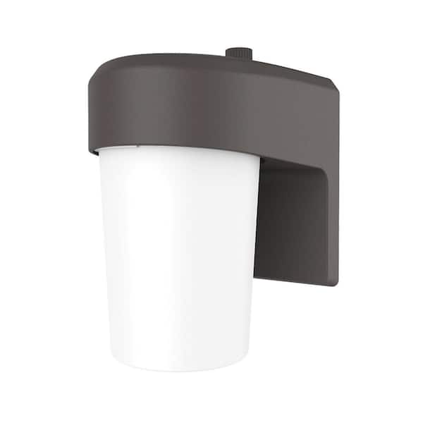 Commercial Electric FE 60-Watt, Equivalent CE Integrated LED Jelly Jar Bronze, Outdoor Hardwired Wall Sconce Light 4000K