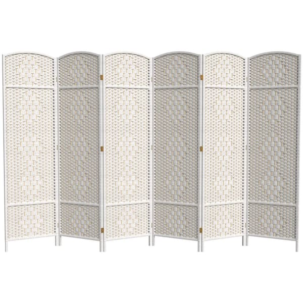 6 ft. White 6-Panel Room Divider