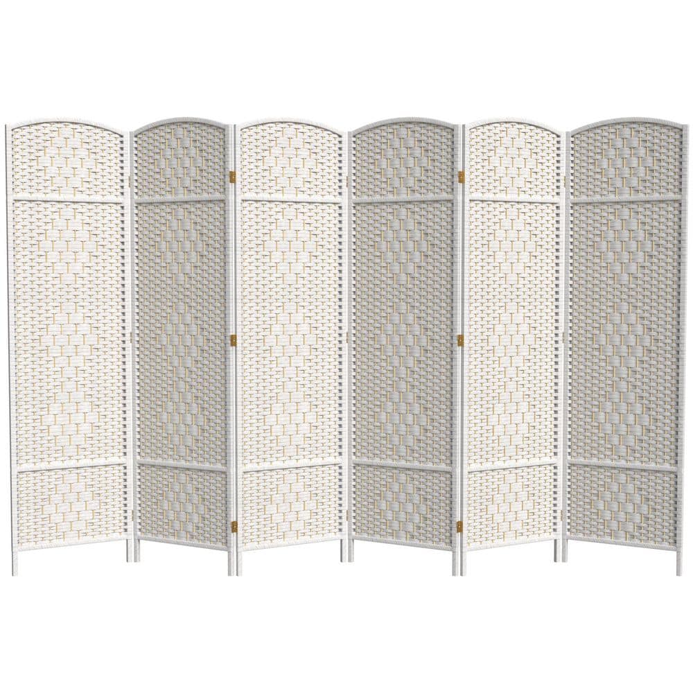 6 ft. White 6-Panel Room Divider