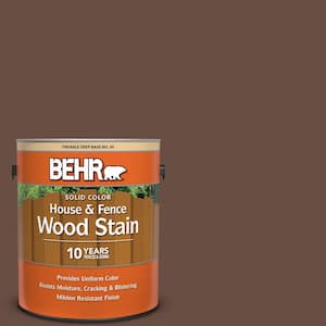 1 gal. #N190-7 Moose Trail Solid Color House and Fence Exterior Wood Stain