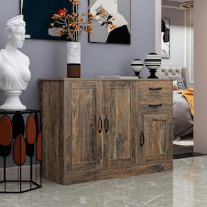 Espresso Modern Wood Buffet Sideboard with 2-Doors Storage and 2-Drawers